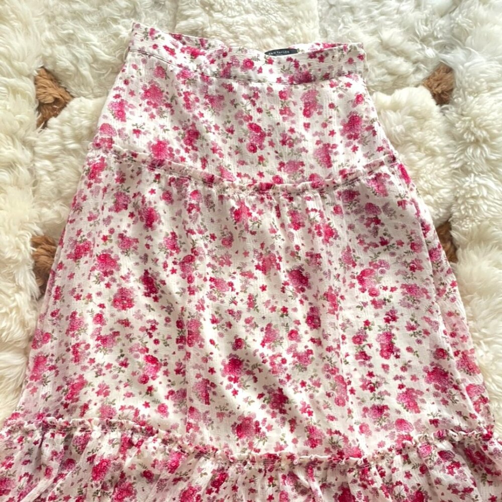 Ann Taylor Tiered Floral Maxi Skirt